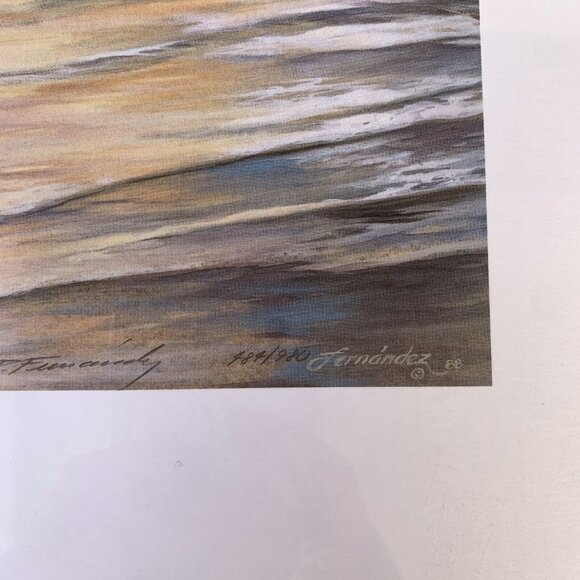 SIGNED Vintage Print: The Lone Flight by Mario Fernandez Seagull Limited Edition - Picture 3 of 11